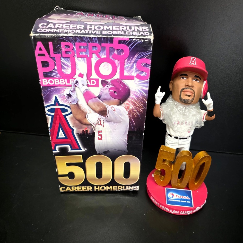 MLB Albert Pujols Bobblehead Unisex OS Red 500 Career Homeruns Angels SGA 8326